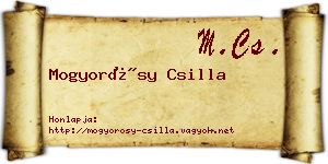 Mogyorósy Csilla névjegykártya