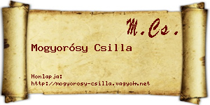 Mogyorósy Csilla névjegykártya
