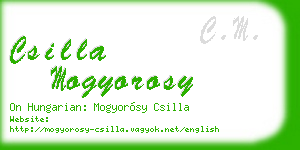 csilla mogyorosy business card
